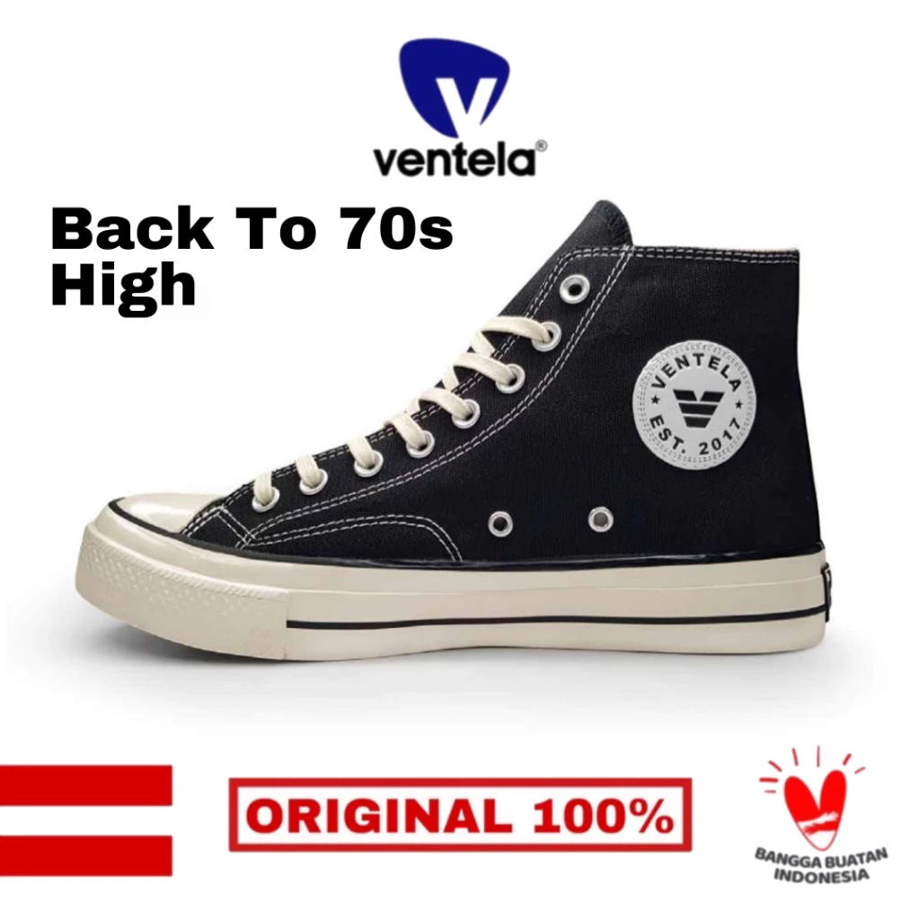 Ventela Ventela BTS 70s High Sneakers Black Natural