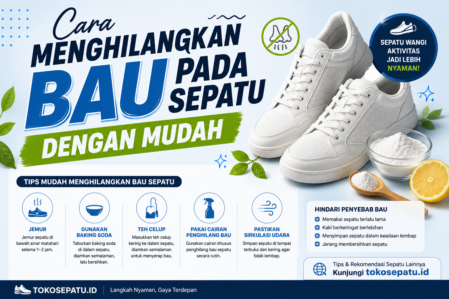 Cara Menghilangkan Bau pada Sepatu dengan Mudah