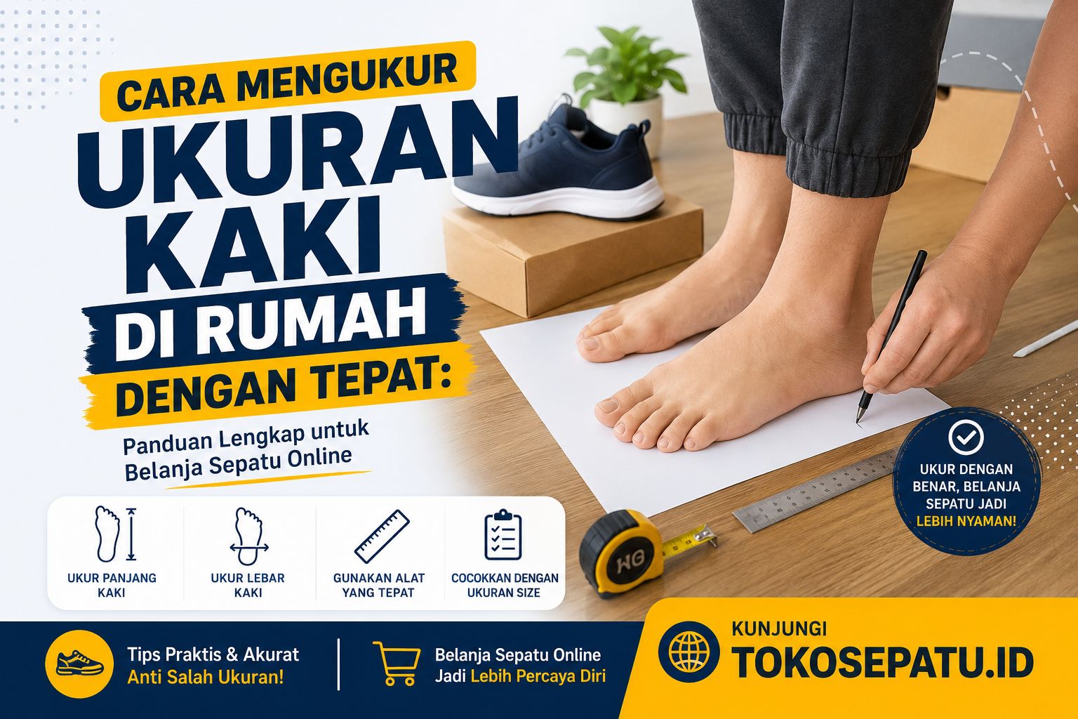 Cara Mengukur Ukuran Kaki di Rumah dengan Tepat: Panduan Lengkap untuk Belanja Sepatu Online