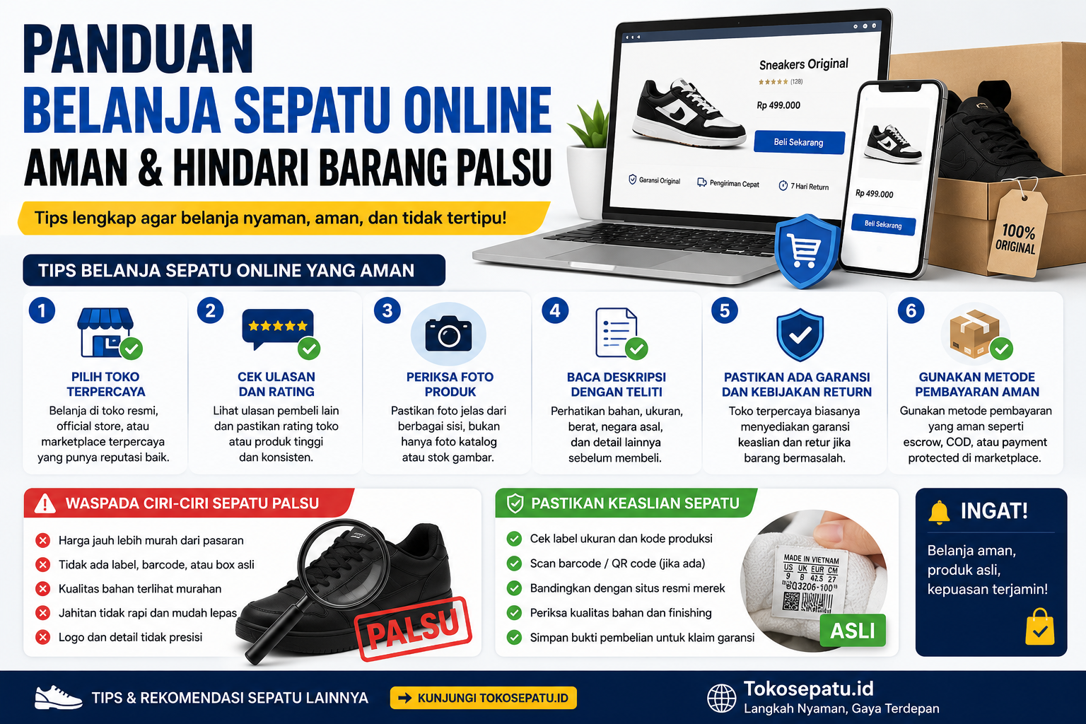 Panduan Belanja Sepatu Online Aman dan Hindari Barang Palsu