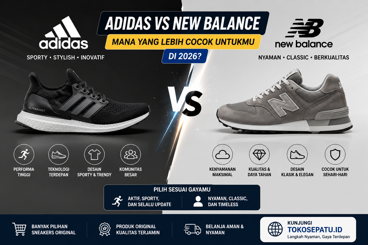 Adidas vs New Balance: Mana yang Lebih Cocok untukmu di 2026?